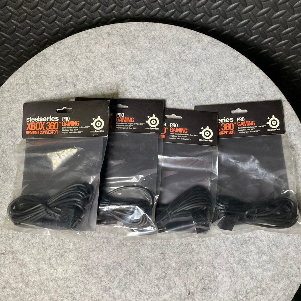 New SteelSeries ProGaming‎ Headset Adapter for Xbox 360 Set Of 4